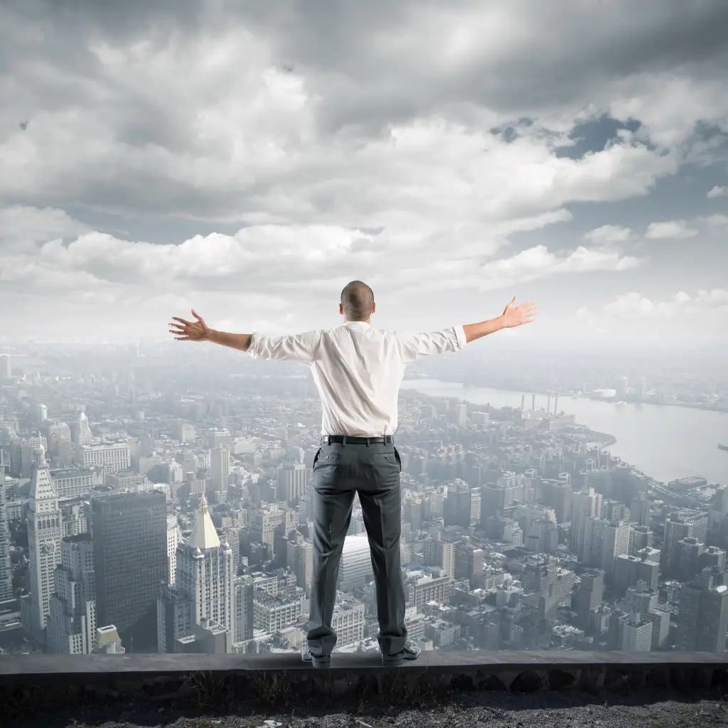 man on top of the world